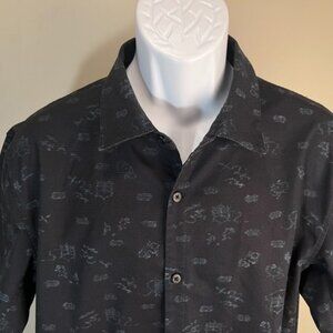 🔥 Lululemon Men’s XXL Black Gray Short Sleeve Stretch Athletic Shirt EUC 💪